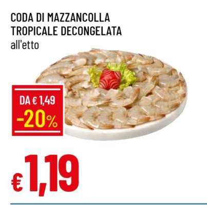 Coda di Mazzancolla Tropicale Decongelata