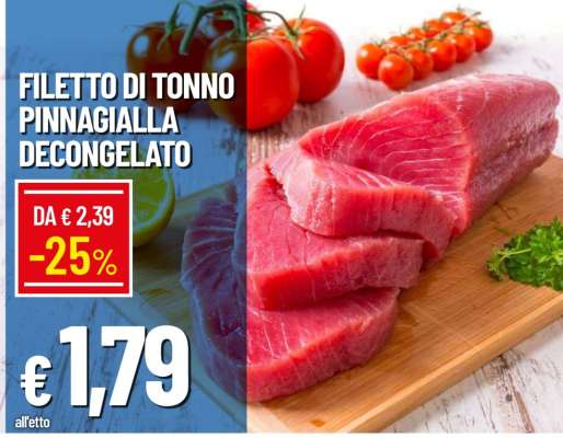 Filetto di Tonno Pinnagialla Decongelato