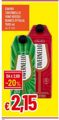 Caviro Tavernello Vino Rosso/Bianco d'Italia