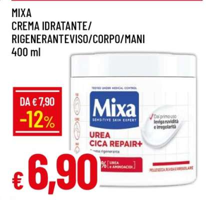 Mixa Crema Idratante/Rigenerante Viso/Corpo/Mani
