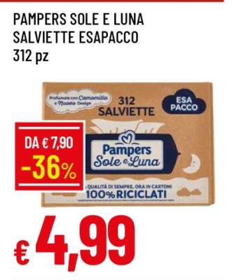 PAMPERS SOLE E LUNA SALVIETTE ESAPACCO
