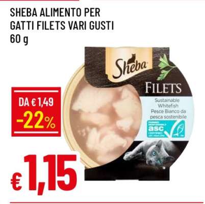 SHEBA ALIMENTO PER GATTI FILETS VARI GUSTI