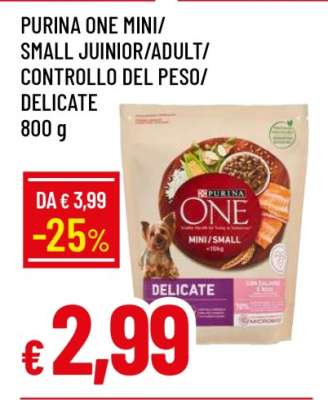 PURINA ONE MINI/SMALL JUNIOR/ADULT/CONTROLLO DEL PESO/DELICATE