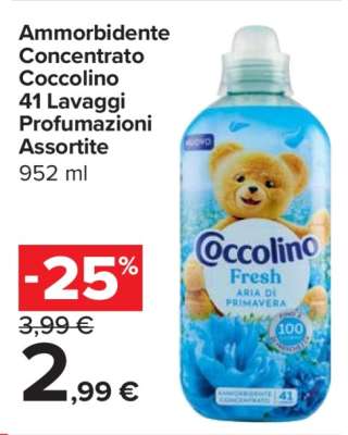 Ammorbidente Concentrato Coccolino 41 Lavaggi Profumazioni Assortite