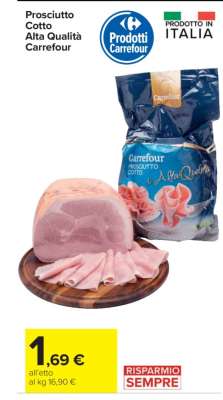 Prosciutto Cotto Alta Qualità Carrefour