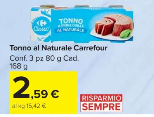Tonno al Naturale Carrefour
