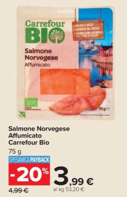 Salmone Norvegese Affumicato Carrefour Bio
