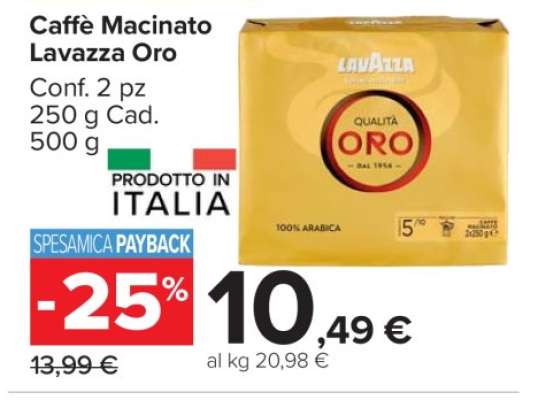 Caffè Macinato Lavazza Oro