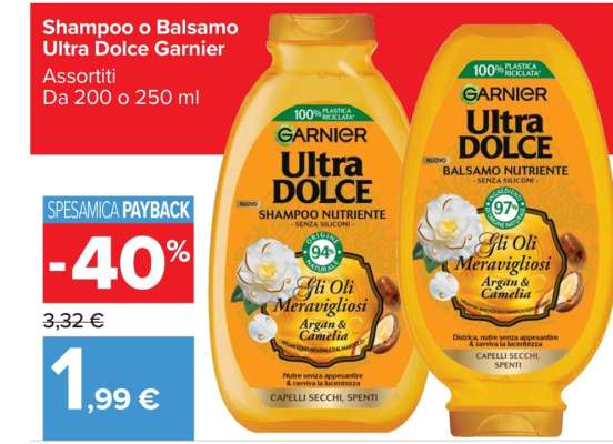 Shampoo o Balsamo Ultra Dolce Garnier