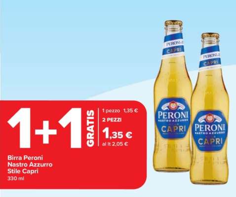 Birra Peroni Nastro Azzurro Stile Capri