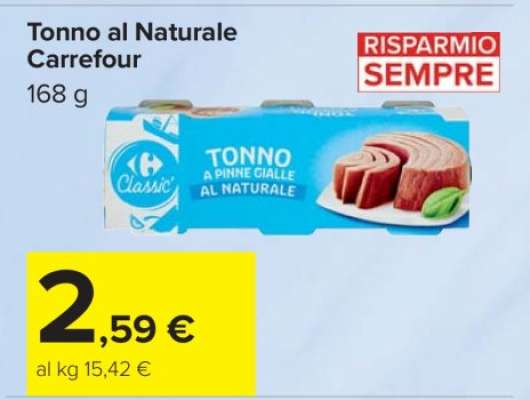 Tonno al Naturale Carrefour