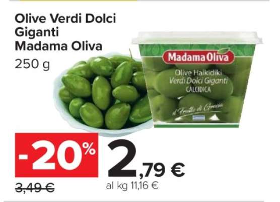Olive Verdi Dolci Giganti Madama Oliva