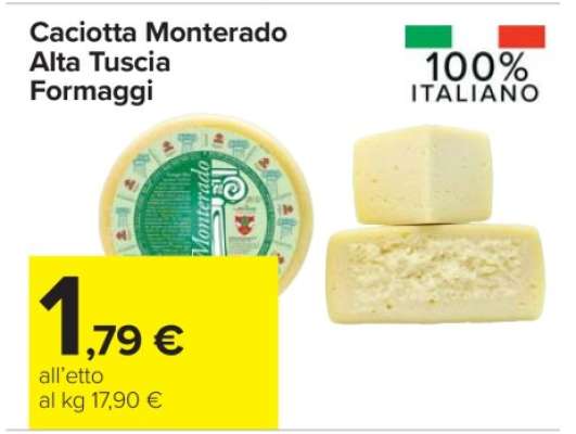 Caciotta Monterado Alta Tuscia Formaggi