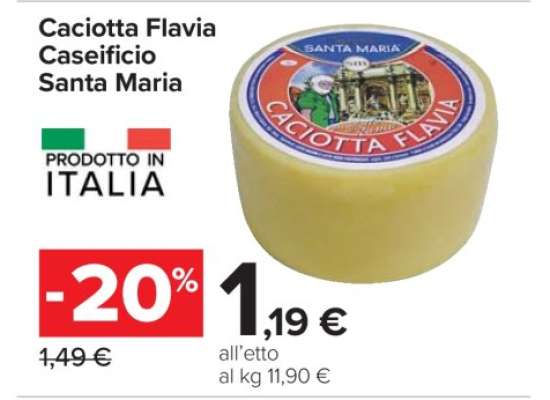 Caciotta Flavia Caseificio Santa Maria