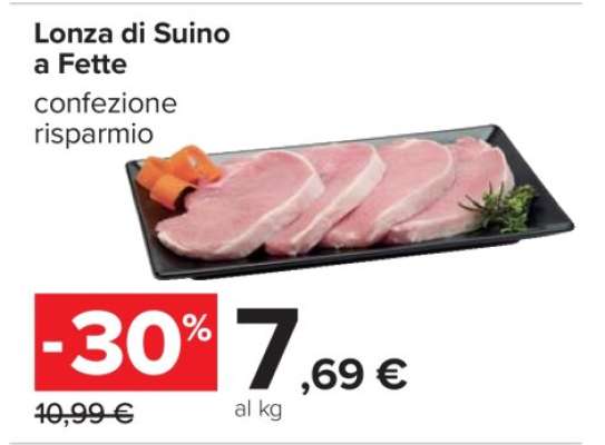 Lonza di Suino a Fette