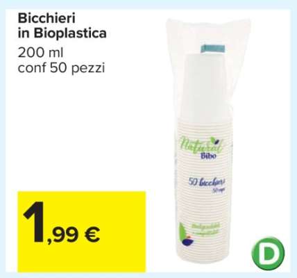 Bicchieri in Bioplastica