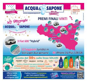 Volantino Acqua & Sapone - 28/7/2025 - 10/8/2025.