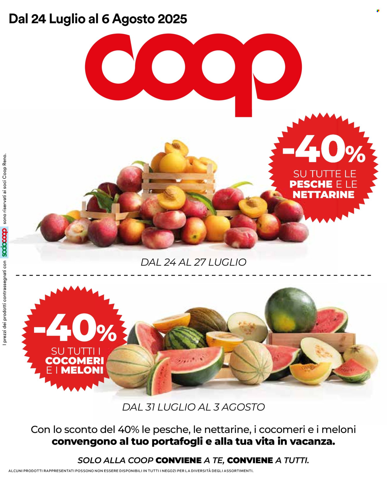Volantino Coop - 24/7/2025 - 6/8/2025. Pagina 1