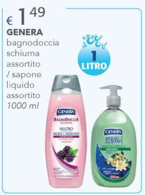 GENERA bagnodoccia schiuma assortito / sapone liquido assortito