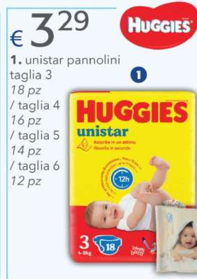 Huggies unistar pannolini