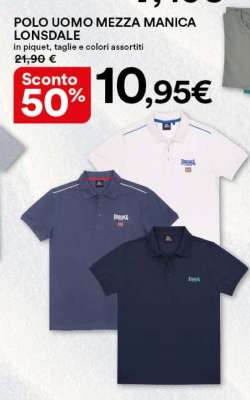 POLO UOMO MEZZA MANICA LONSDALE