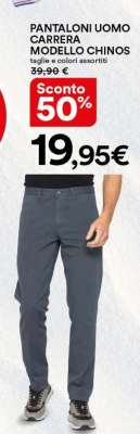 PANTALONI UOMO CARRERA MODELLO CHINOS
