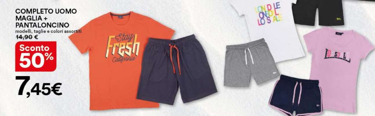 COMPLETO UOMO MAGLIA + PANTALONCINO