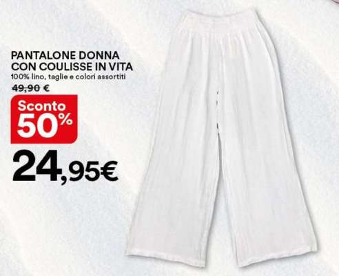 PANTALONE DONNA CON COULISSE IN VITA