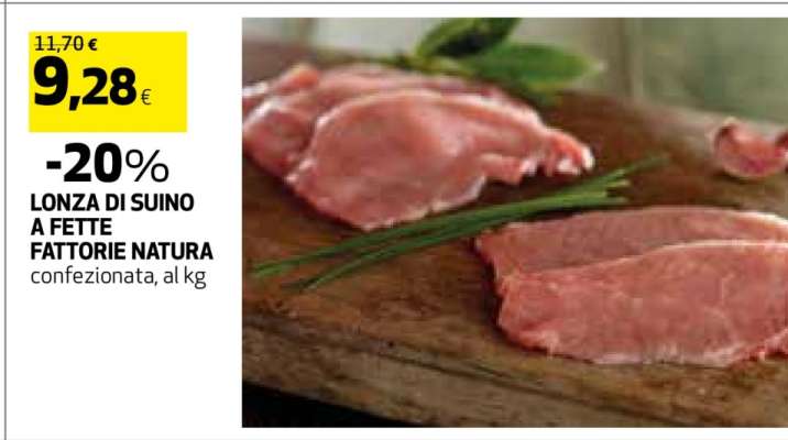 LONZA DI SUINO A FETTE FATTORIE NATURA