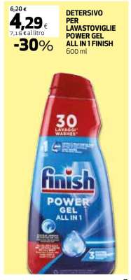 Detersivo per Lavastoviglie Power Gel All in 1 Finish
