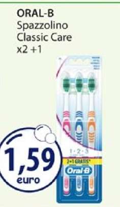 ORAL-B Spazzolino Classic Care x2 +1