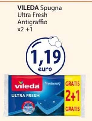 VILEDA Spugna Ultra Fresh Antigraffio x2 +1