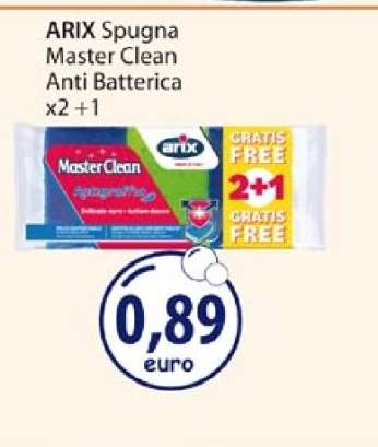 ARIX Spugna Master Clean Anti Batterica x2 +1