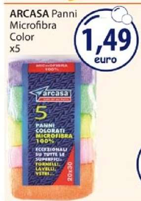 ARCASA Panni Microfibra Color x5