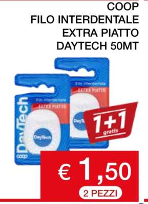 COOP FILO INTERDENTALE EXTRA PIATTO DAYTECH 50MT
