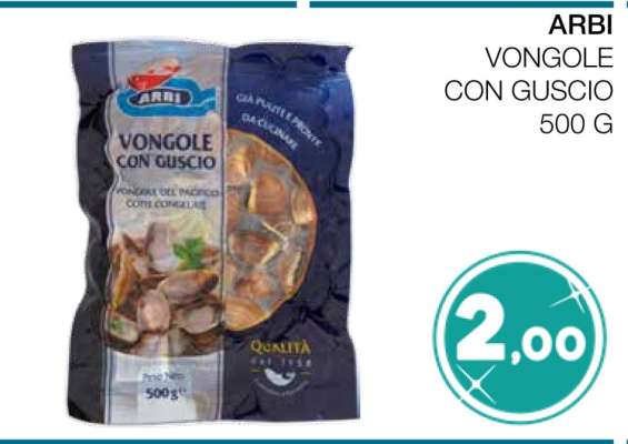 ARBI VONGOLE CON GUSCIO 500 G