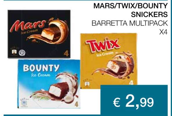 MARS/TWIX/BOUNTY SNICKERS