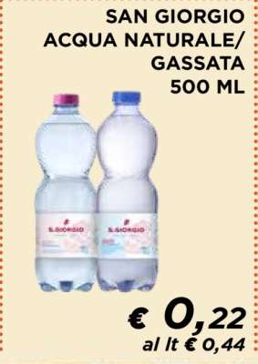 SAN GIORGIO ACQUA NATURALE/GASSATA 500 ML