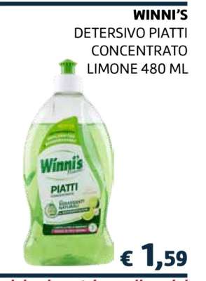 WINNI'S DETERSIVO PIATTI CONCENTRATO LIMONE 480 ML
