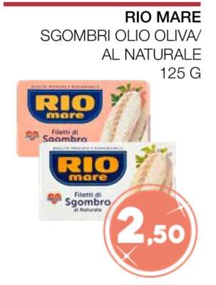 RIO MARE SGOMBRI OLIO OLIVA/AL NATURALE