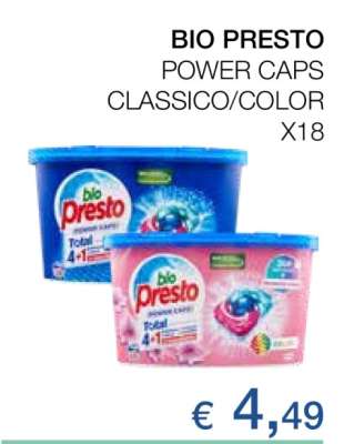 BIO PRESTO POWER CAPS CLASSICO/COLOR X18