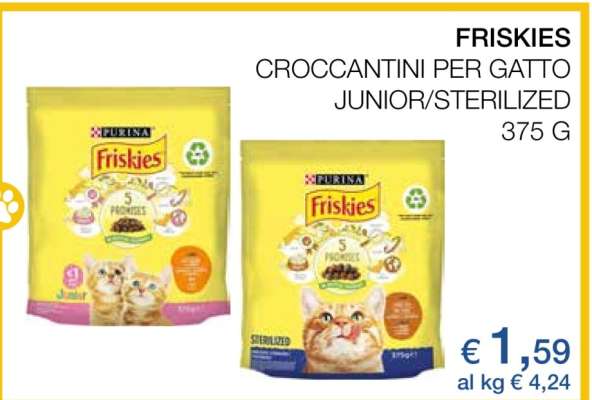 FRISKIES CROCCANTINI PER GATTO JUNIOR/STERILIZED 375 G