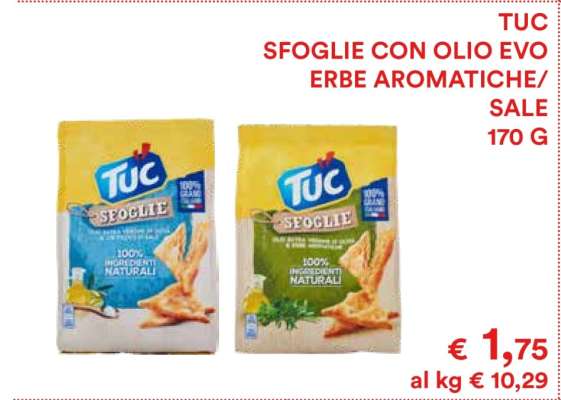 TUC SFOGLIE CON OLIO EVO ERBE AROMATICHE/SALE