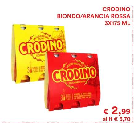 CRODINO BIONDO/ARANCIA ROSSA
