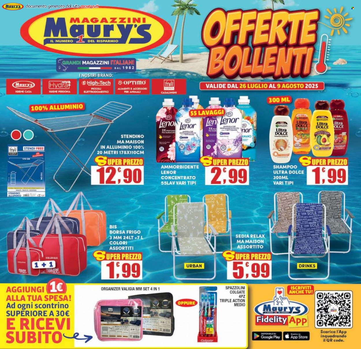 Volantino Maury's - 26/7/2025 - 9/8/2025. Pagina 1