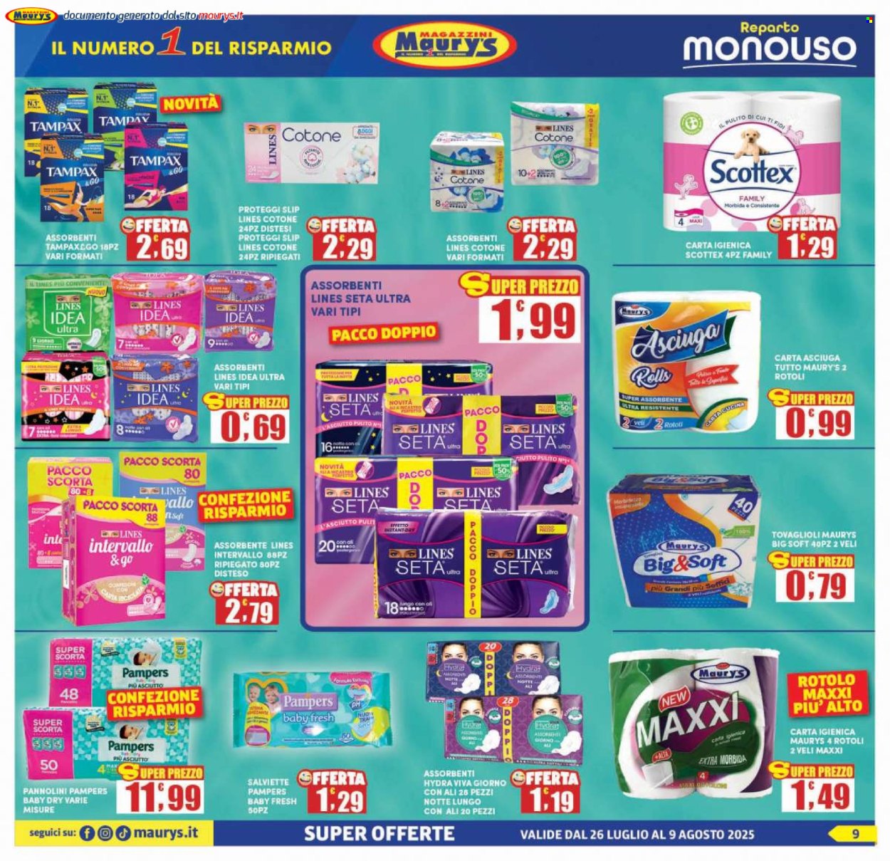 Volantino Maury's - 26/7/2025 - 9/8/2025. Pagina 9