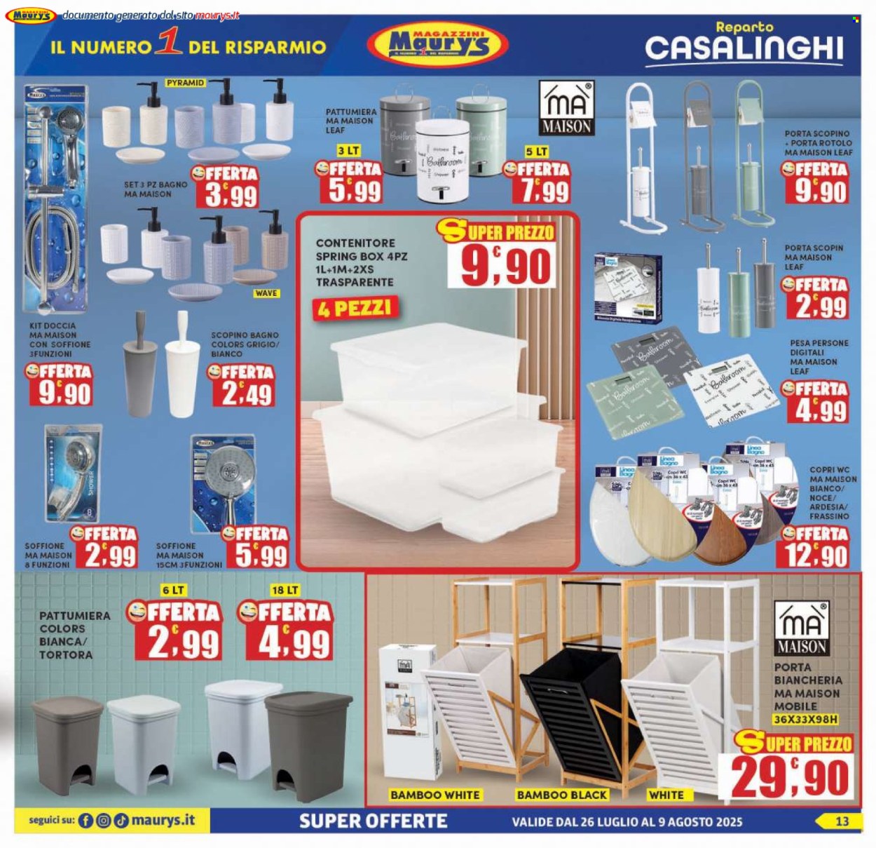 Volantino Maury's - 26/7/2025 - 9/8/2025. Pagina 13