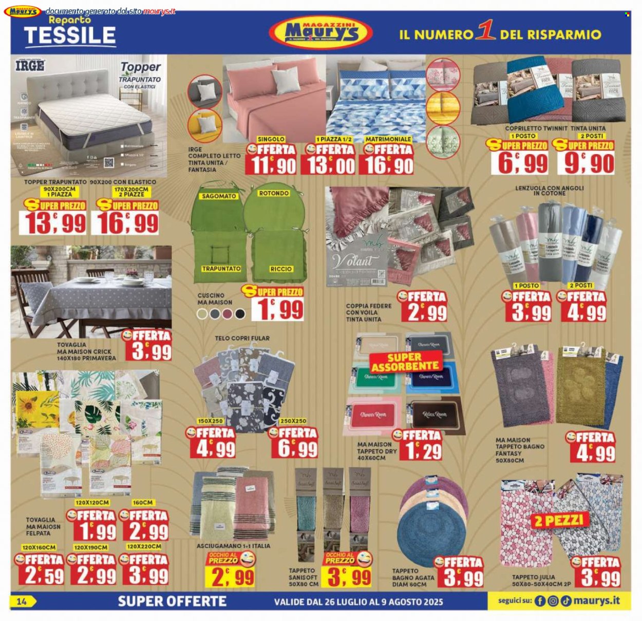 Volantino Maury's - 26/7/2025 - 9/8/2025. Pagina 14