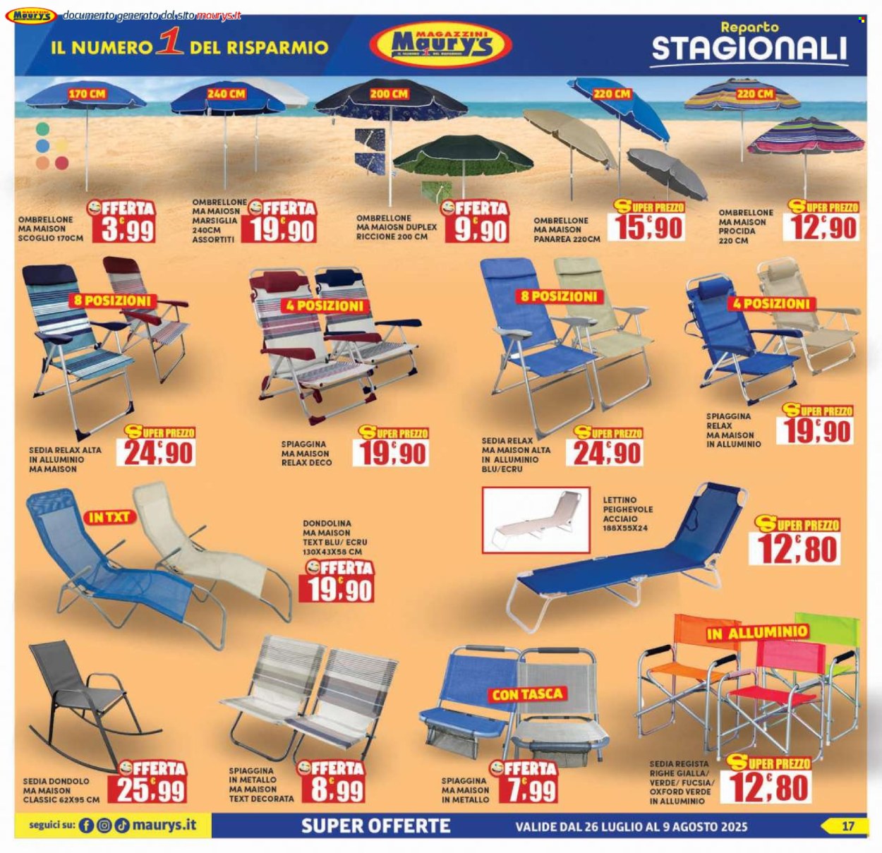 Volantino Maury's - 26/7/2025 - 9/8/2025. Pagina 17