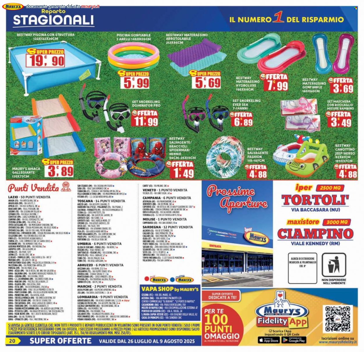 Volantino Maury's - 26/7/2025 - 9/8/2025. Pagina 20